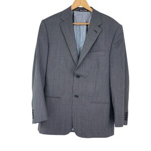 JHANE BARNES Made in Italy Gray Pinstripe Two Button Blazer Mens Size 40R‎